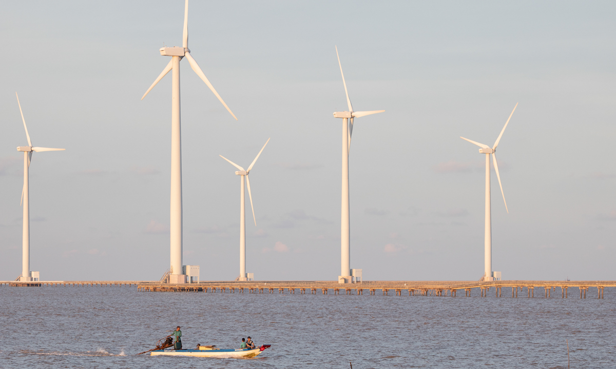 cánh đồng điện gió Bạc Liêu